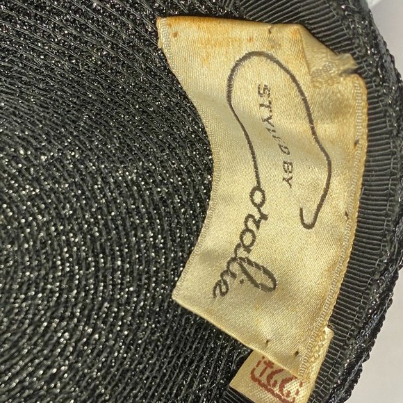 Styled By Coralie Vintage Ladies Dress Hat Black - Picture 6 of 7